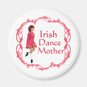 Aimant Mère de danse step Irlandaise - Rouge
