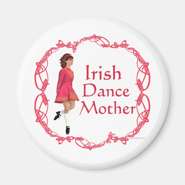 Aimant Mère de danse step Irlandaise - Rouge (Devant)