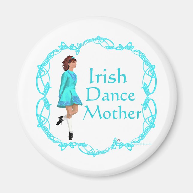 Aimant Mère de danse step Irlandaise - Turquoise (Devant)