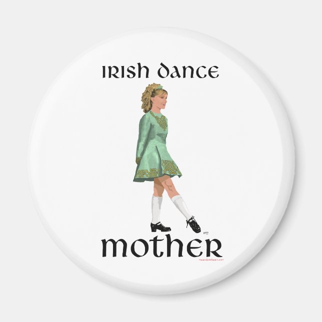 Aimant Mère de danse step Irlandaise - Vert (Devant)