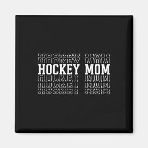 Aimant Mère de hockey drôle texte superposé Mère Maman en