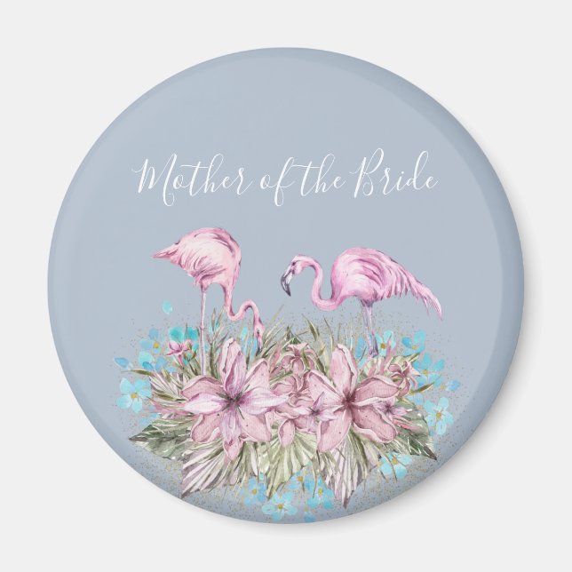 Aimant MÈRE DE LA BRIDE Flamant rose de rougissement Mari (Devant)