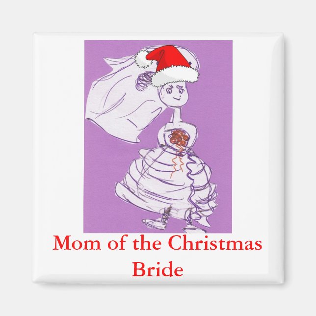 Aimant Mère de Noël de la mariée (Devant)