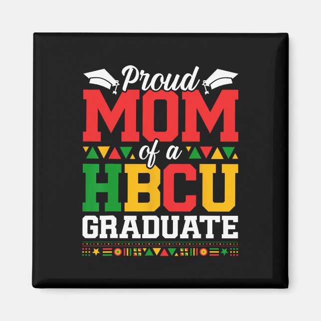 Aimant Mère diplômée de Hbcu fière Afro-Américaine Noire  (Devant)