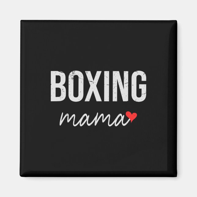 Aimant Mère Drôle Boxe - Mignonne Boxe Mama Cadeau Pour F (Devant)