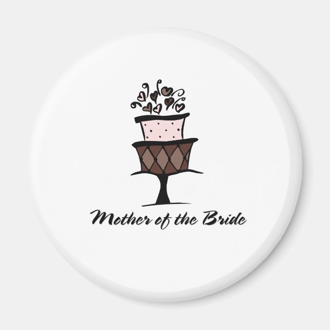 Aimant Mère du gâteau de mariée (Devant)