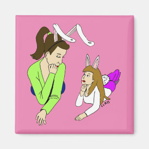 Aimant mère et fille bunnygirls
