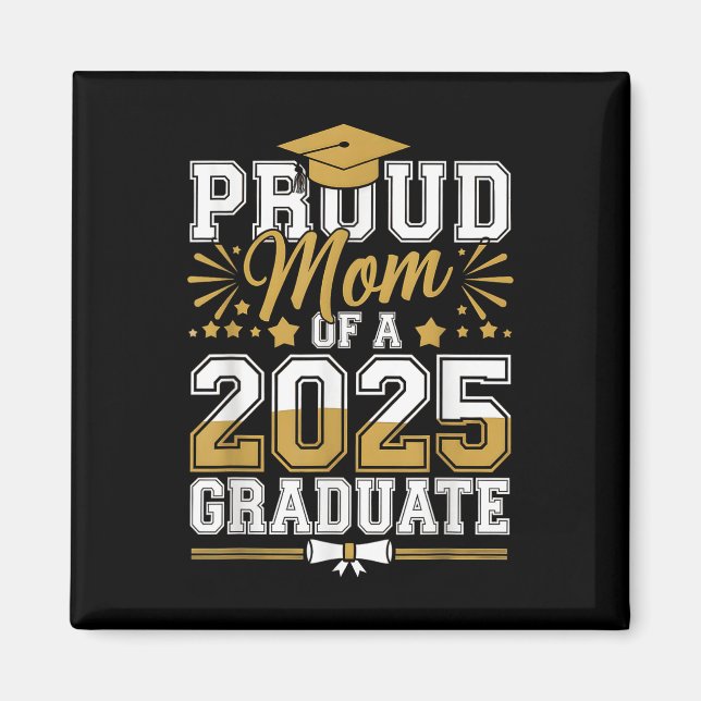 Aimant Mère fière d'un diplômé de 2025 Promotion 2025 Sen (Devant)