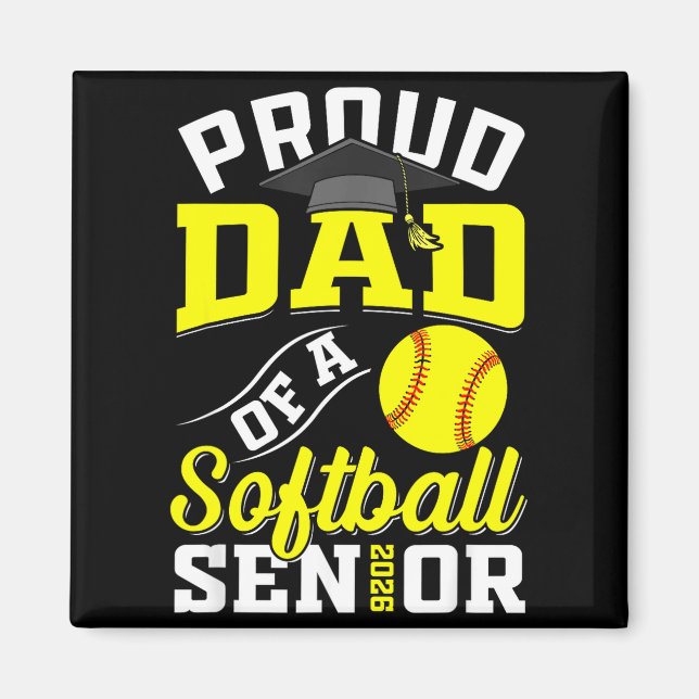 Aimant Mère fière d'une promotion de softball senior de 2 (Devant)