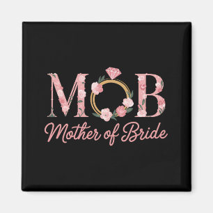 Aimant Mère Mariée Mariage Mob Floral Rose Diamond Bague