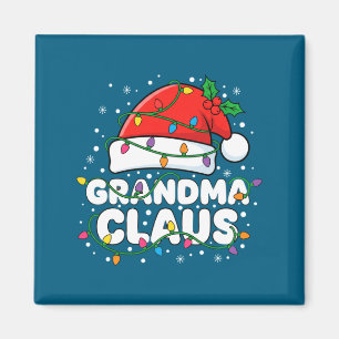 Aimant Mère Noël Chapeau Père Noël Lumières de Noël