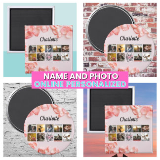 Aimant Mère's Photo Collage Script Best Mom Ever