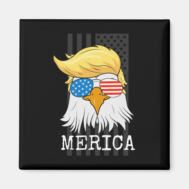 Aimant Merica Byld Eagle 4 juillet Trump Drapeau américai (Devant)