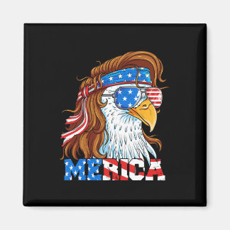 Aimant Merica Eagle Mullet 4 juillet Drapeau américain Us