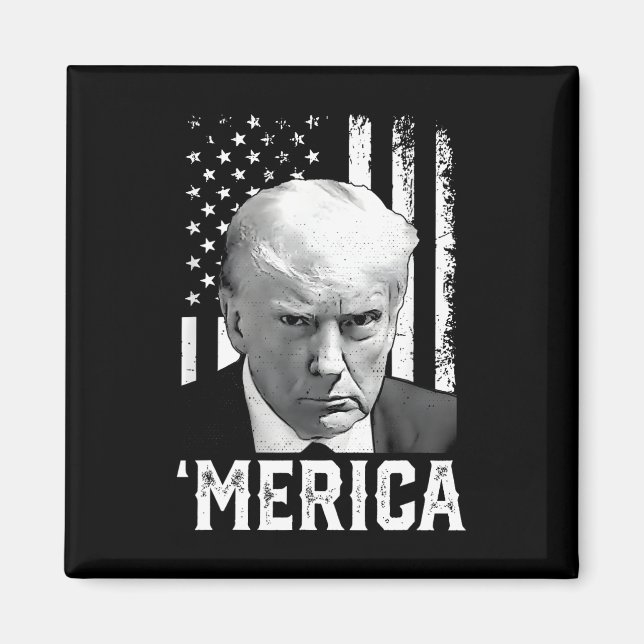 Aimant Merica Trump 4 juillet heureux Trump Drapeau améri (Devant)