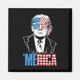 Aimant Merica Trump 4 juillet heureux Trump Drapeau améri