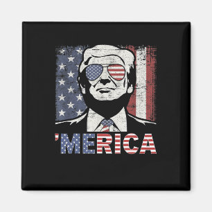Aimant Merica Trump 4 juillet heureux Trump Drapeau améri