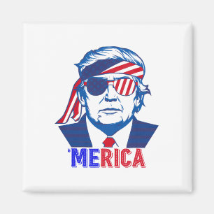 Aimant Merica Trump 4 juillet heureux Trump Drapeau améri