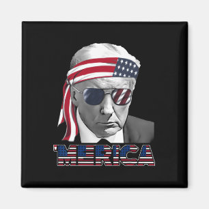 Aimant Merica Trump 4 juillet heureux Trump Drapeau améri