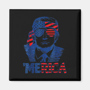 Aimant Merica Trump 4 juillet heureux Trump Drapeau améri