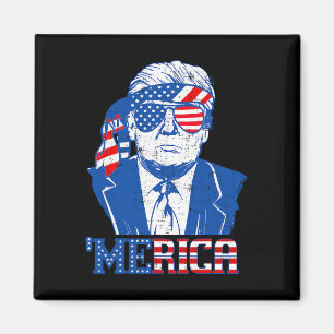 Aimant Merica Trump 4 juillet heureux Trump Drapeau améri