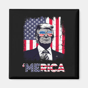 Aimant Merica Trump, la chemise de Noël 4 juillet Trump