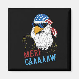 Aimant Mericaaaaw Eagle Mullet 4 juillet États-Unis