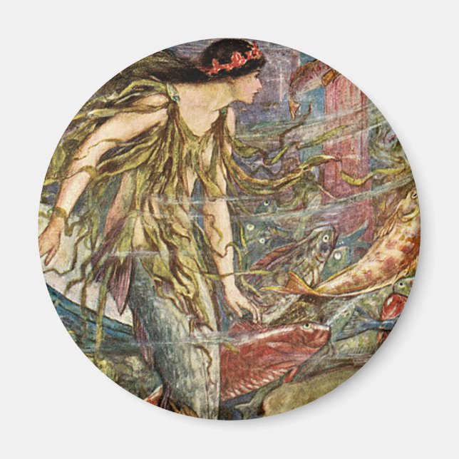 Aimant Mermaid Art victorien par H J Ford (Devant)