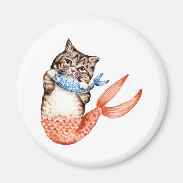 Aimant Mermaid Chat Purmaid (Devant)