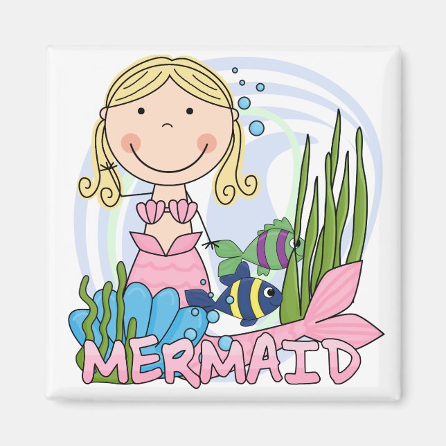 Aimant Mermaid - Chemises blondes et cadeaux (Devant)