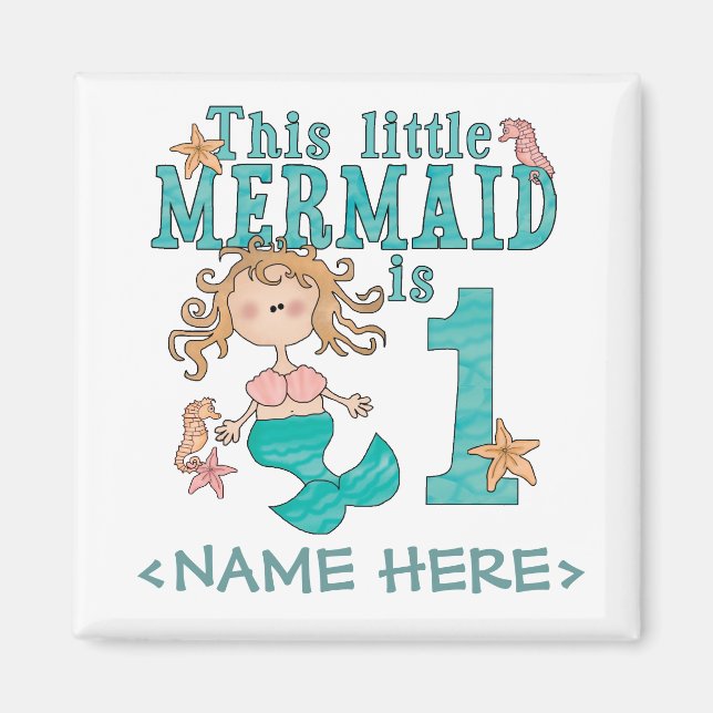 Aimant Mermaid Premier anniversaire (Devant)