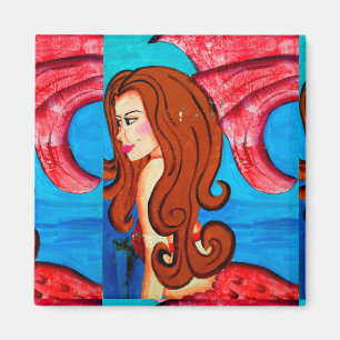 aimant mermaid roux