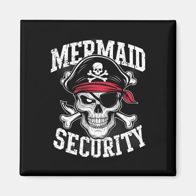Aimant Mermaid Sécurité Pirate Papa Frère Halloween (Devant)