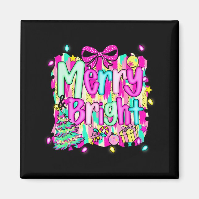 Aimant Merry And Bright Shirt Cute Christmas Holiday Men  (Devant)