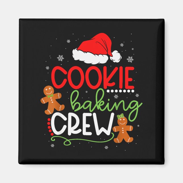 Aimant Merry Christmas Cookie Baking Crew Ginger Santa Pa (Devant)