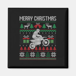 Aimant Merry Christmas Dirt Bike Père Noël Funny Family M