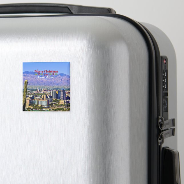 Aimant Merry Christmas from Tucson, Arizona, (In Situ (Bagages))