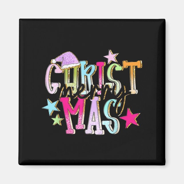 Aimant Merry Christmas Funny Santa Squad Pajamas Xmas Hol (Devant)