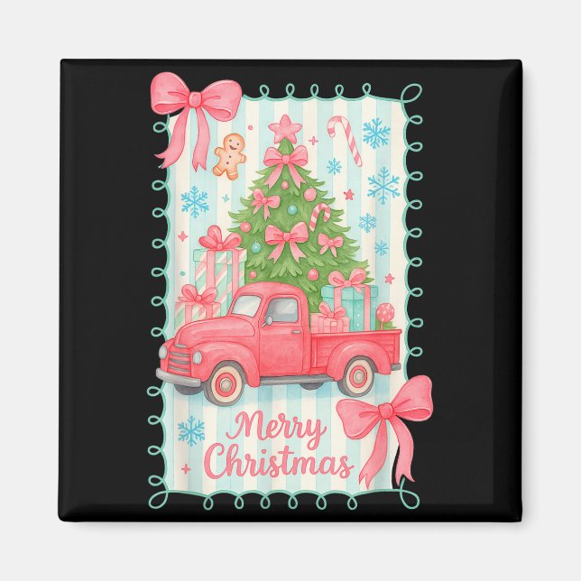 Aimant Merry Christmas Nk Truck Family Matching Pajamas G (Devant)