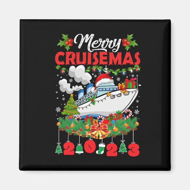 Aimant Merry Cruisemas croisière en famille Noël 2023 Amu (Devant)