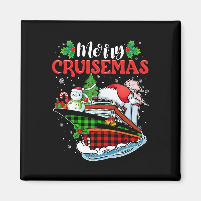 Aimant Merry Cruisemas Famille Croisière Noël 2023 Amusan (Devant)