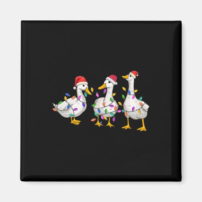 Aimant Merry Duckmas Funny Canard Noël Canard de Noël (Devant)