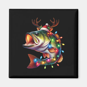 Aimant Merry Fishmas Père Noël Pêcheurs amoureux Drôle Pê