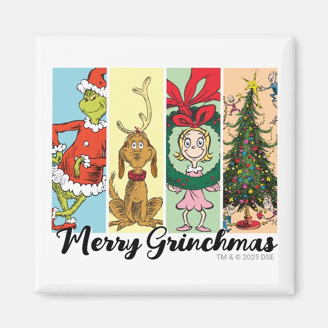Aimant Merry Grinchmas Holiday Collage (Devant)