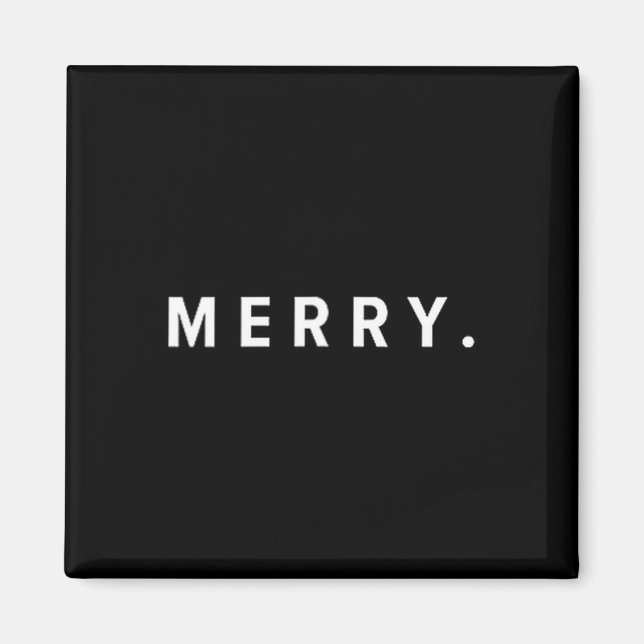 Aimant Merry. Minimalist Christmas Dry Humor Streetwear A (Devant)