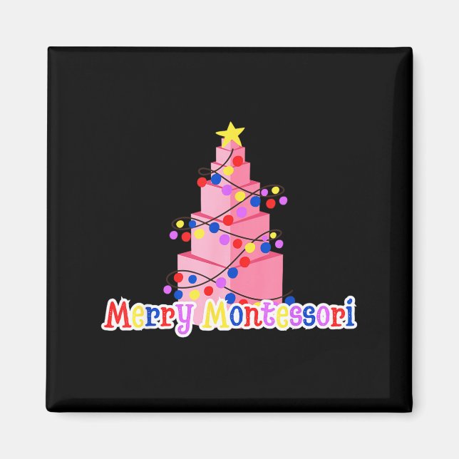 Aimant Merry Montessori Nk Tower Christmas Tree Teacher S (Devant)