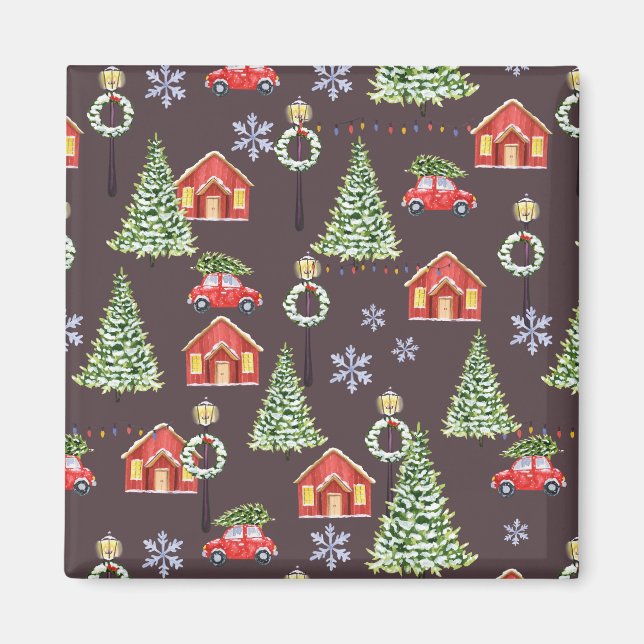 Aimant Merry Slothmas Sloth Cute Xmas Christmas    (Devant)