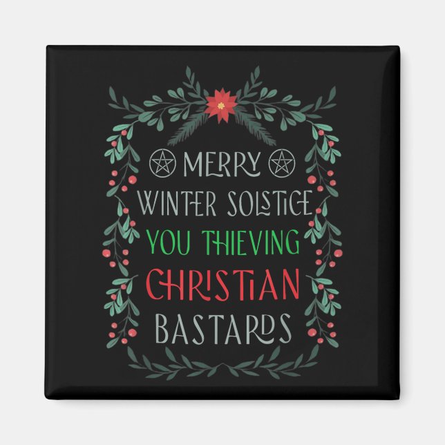 Aimant Merry Winter Solstice You Thieving Christian S  (Devant)