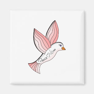 Aimant Merveilleux Peace and Love Dove