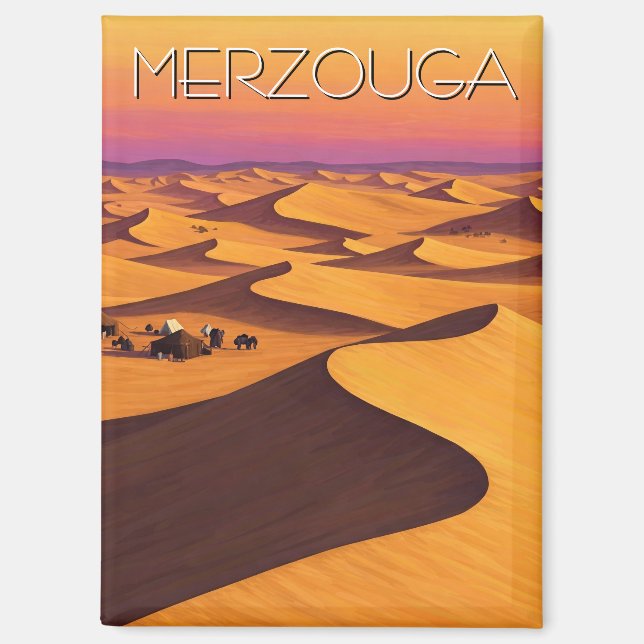Aimant Merzouga Maroc Désert (Recto)